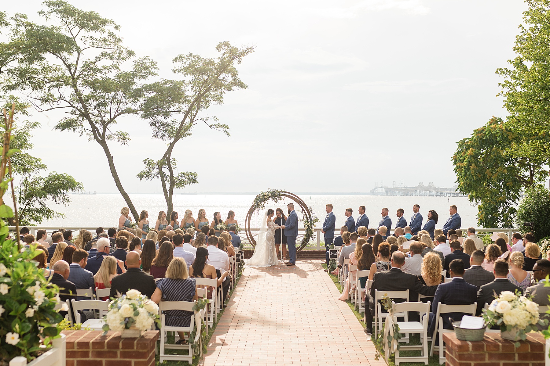 chesapake bay beach club outdoor wedding