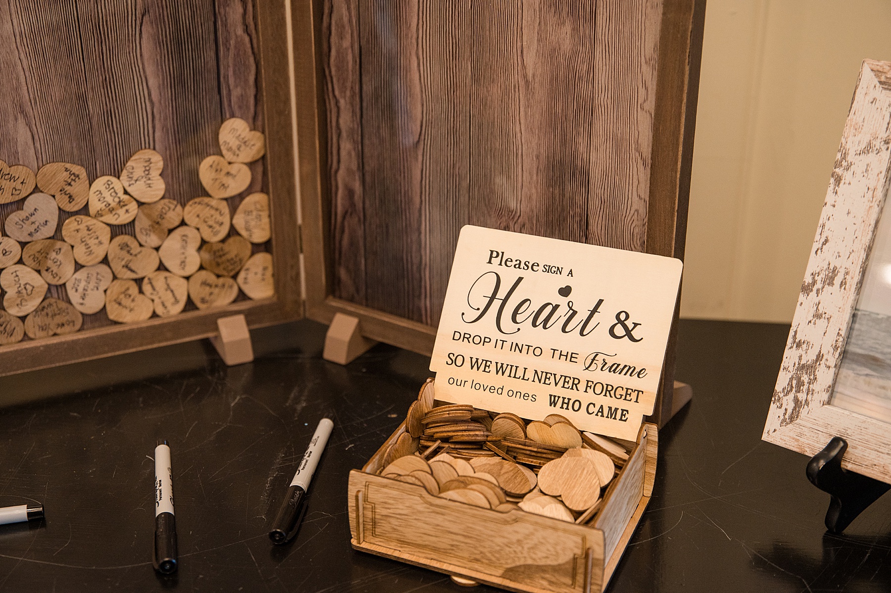 reception guest book display