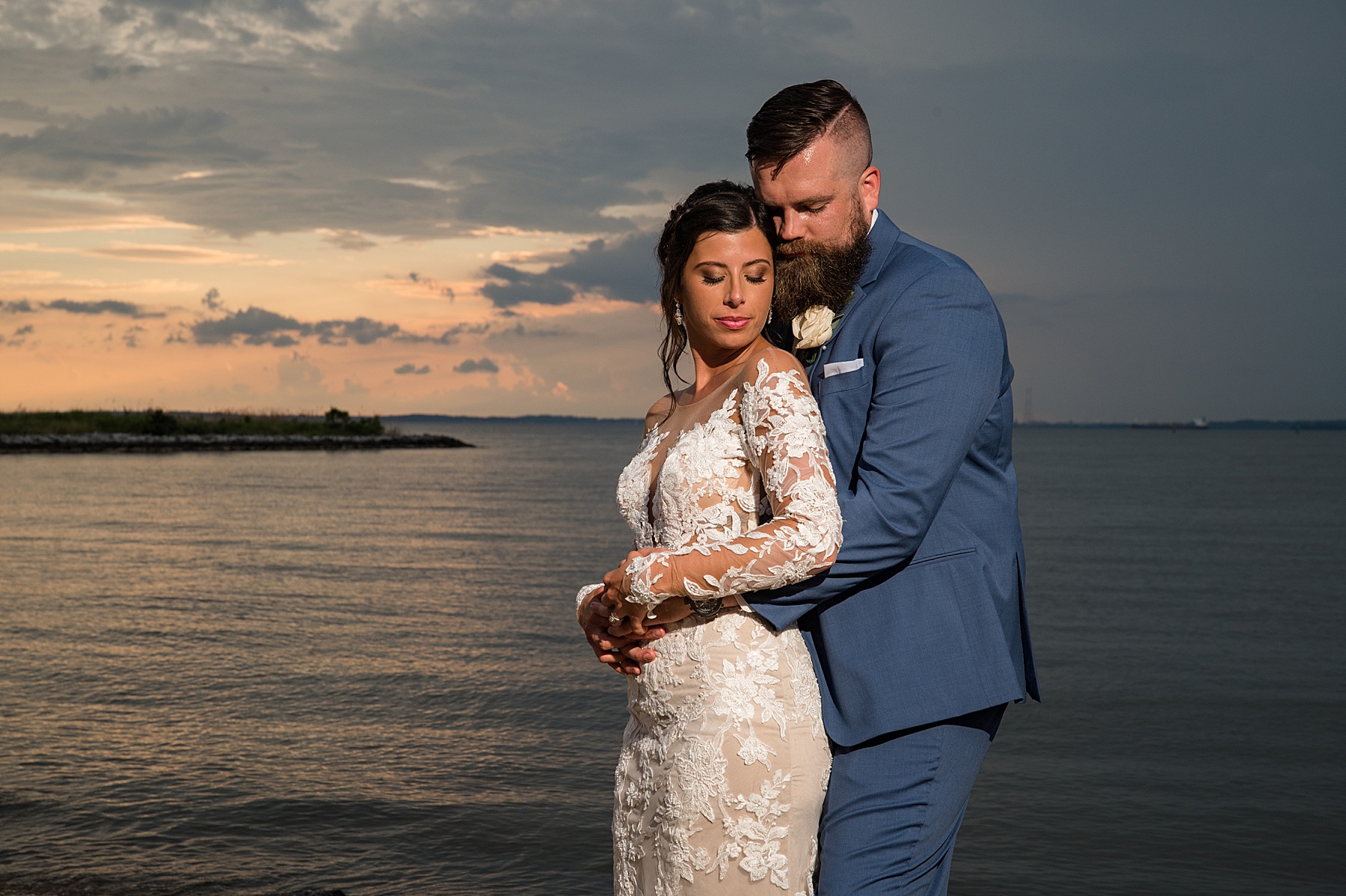 couple on beach flash