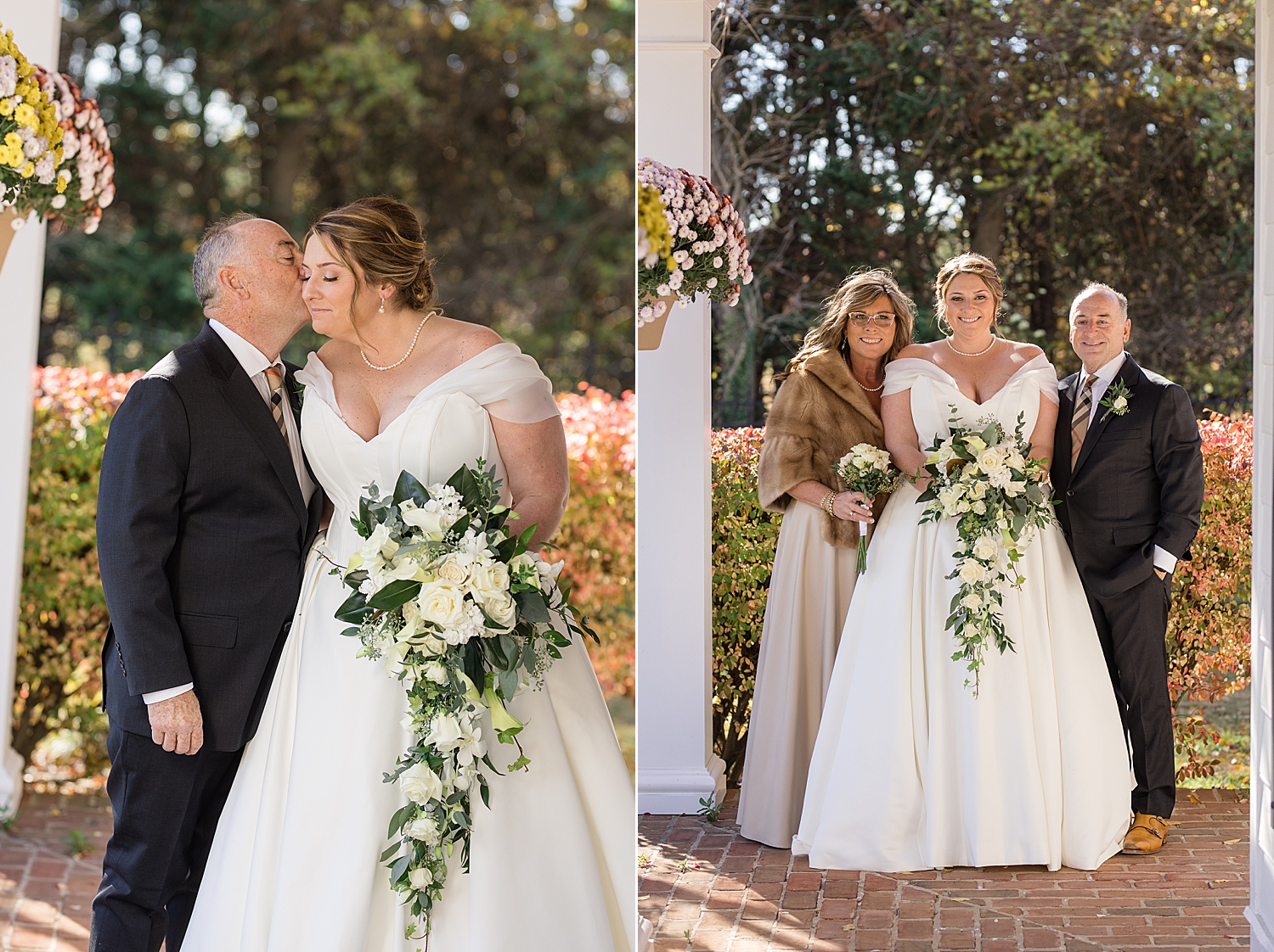 bride with dad and mom