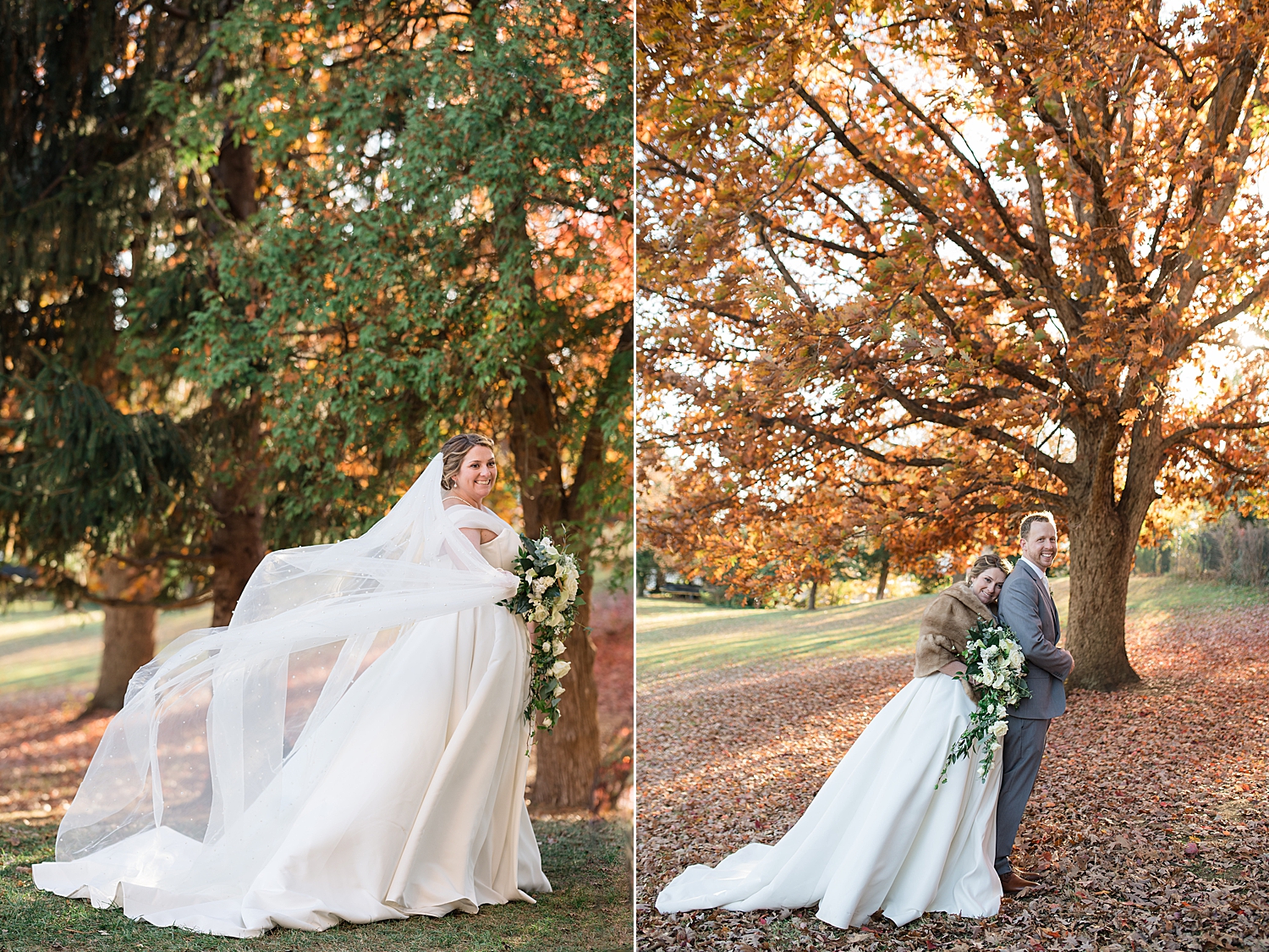 couple portrait november foliage