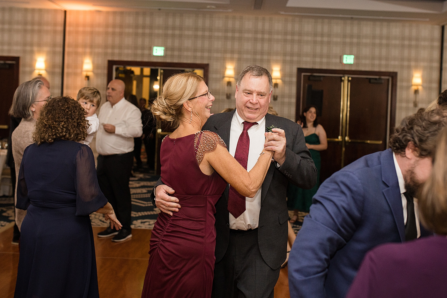 reception dancing candid