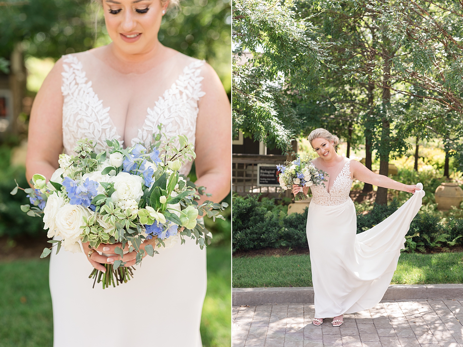 bridal portrait gown bouquet