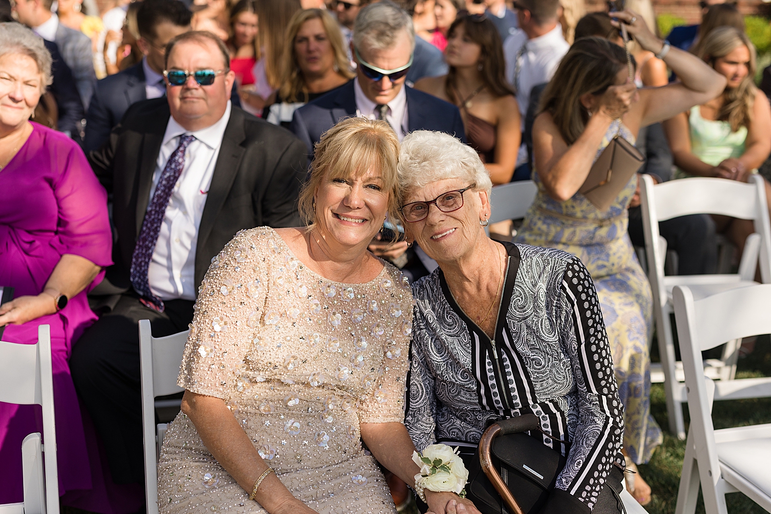 family at ceremony