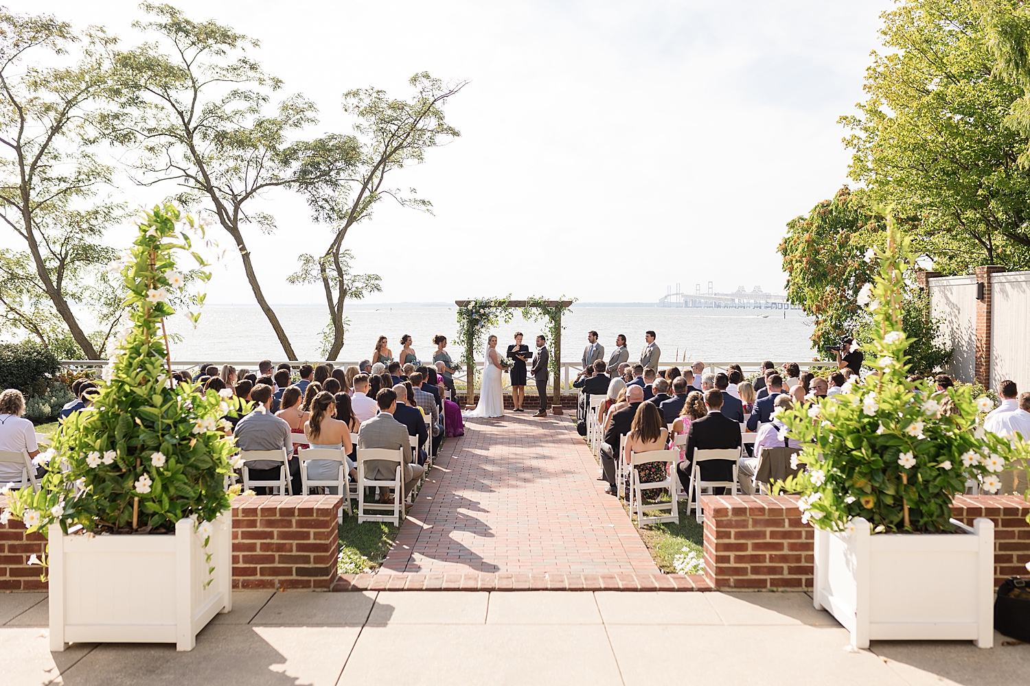 chesapeake bay beach club waterfront ceremony