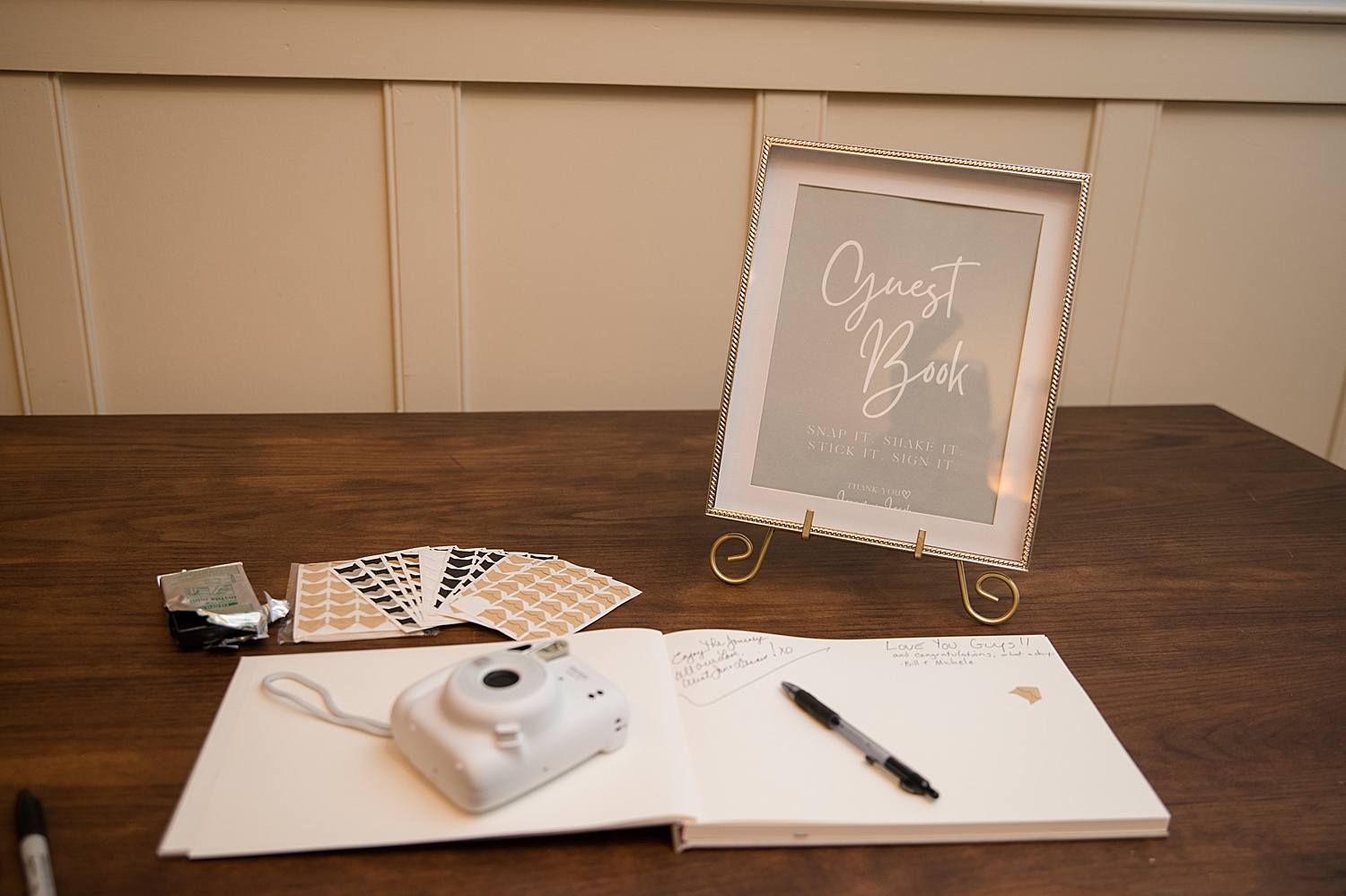 guest book reception detail