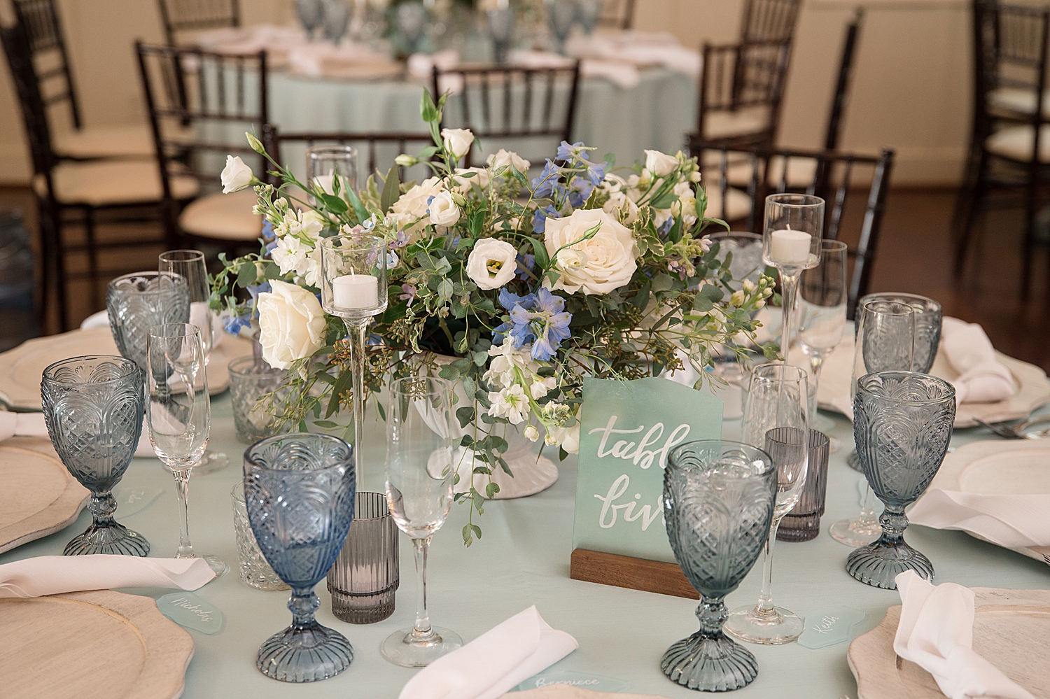 coastal reception tablescape