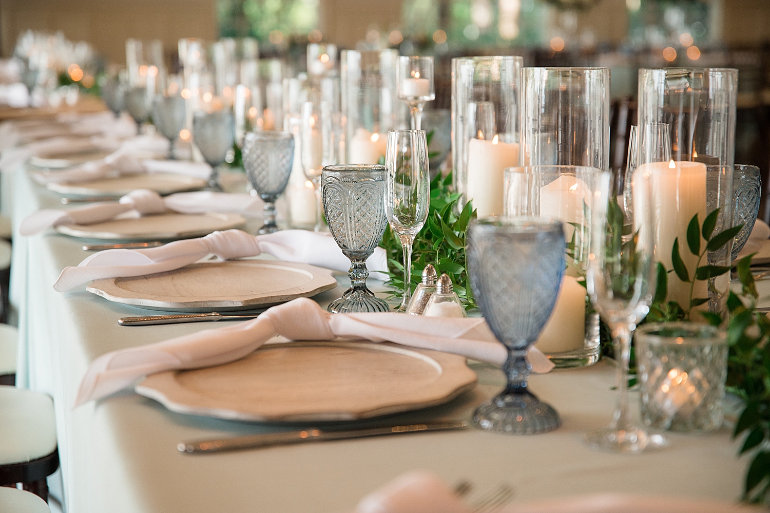 coastal reception tablescape