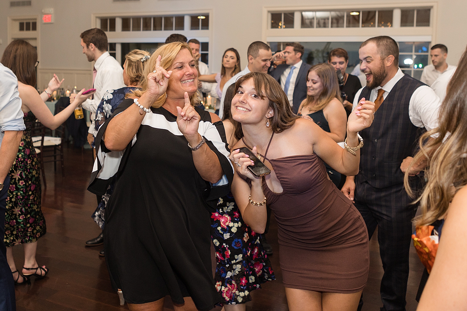 candid reception dancing