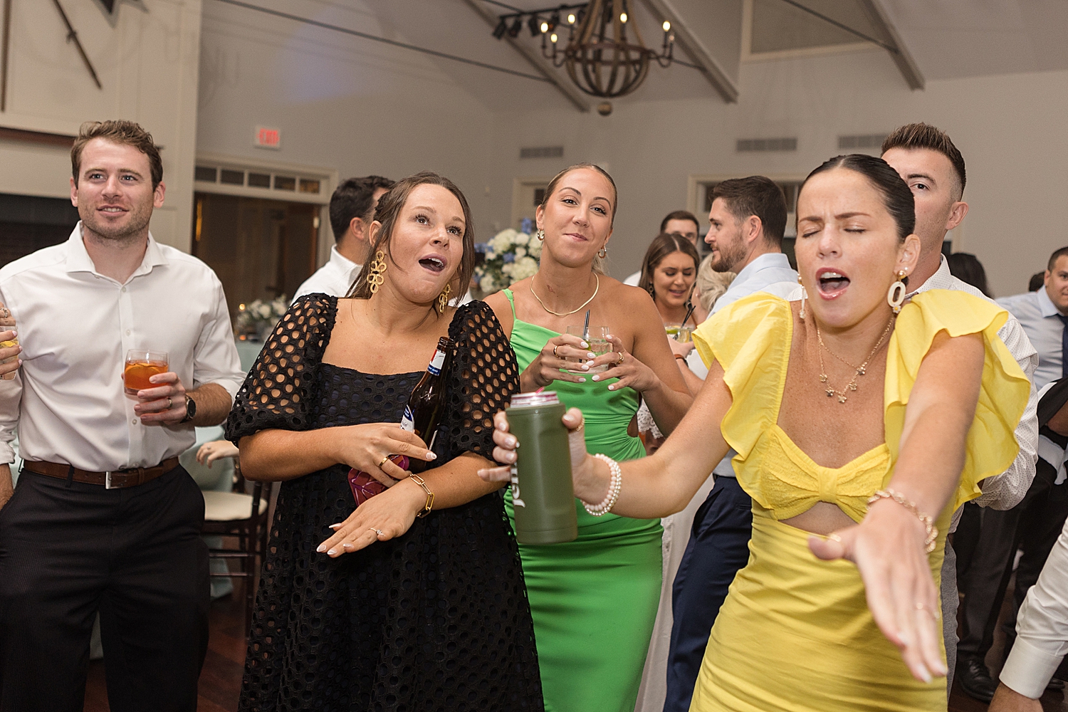 candid reception dancing