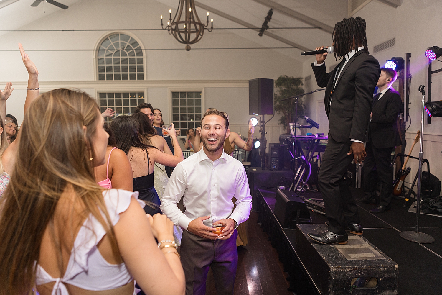 candid reception dancing