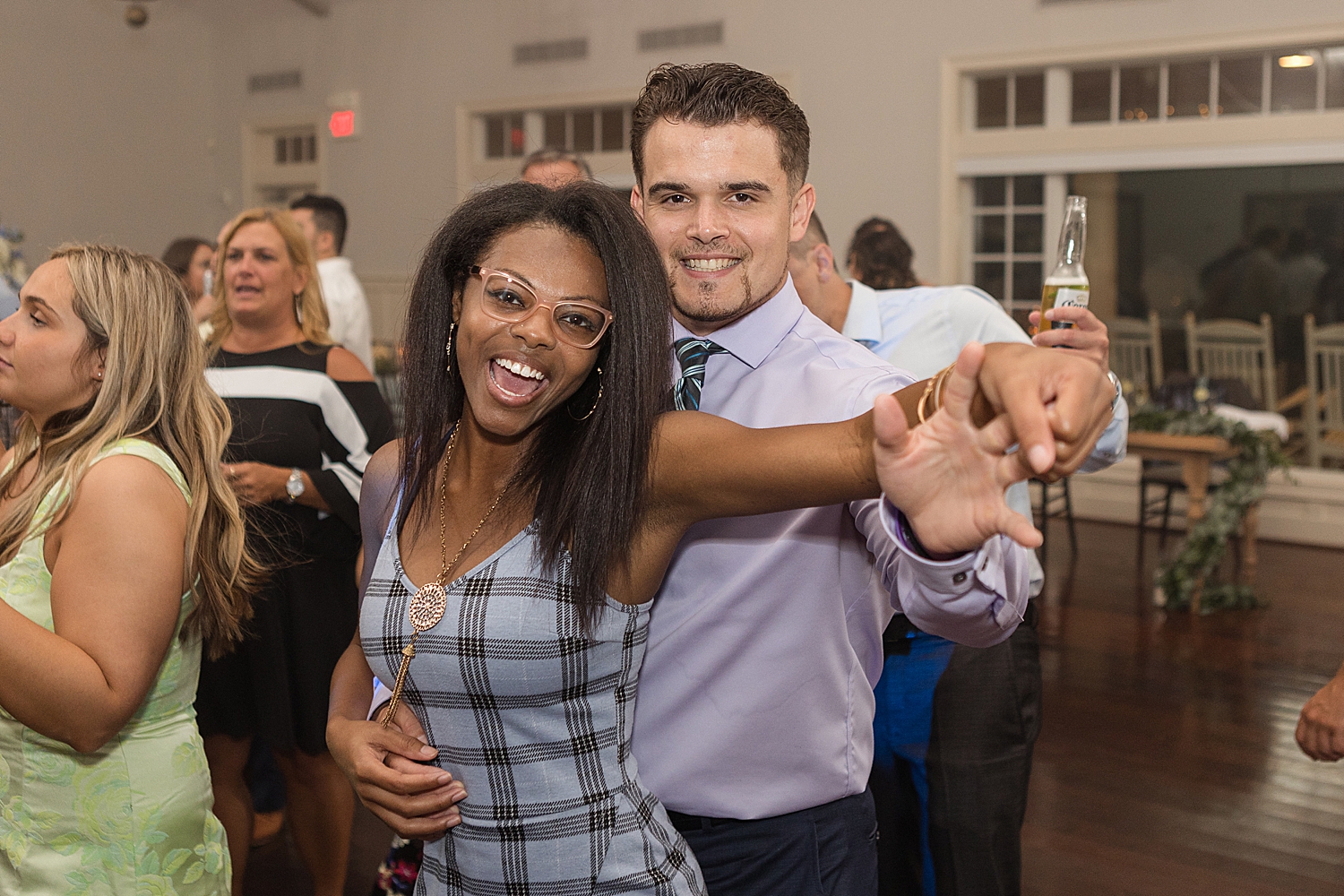 candid reception dancing