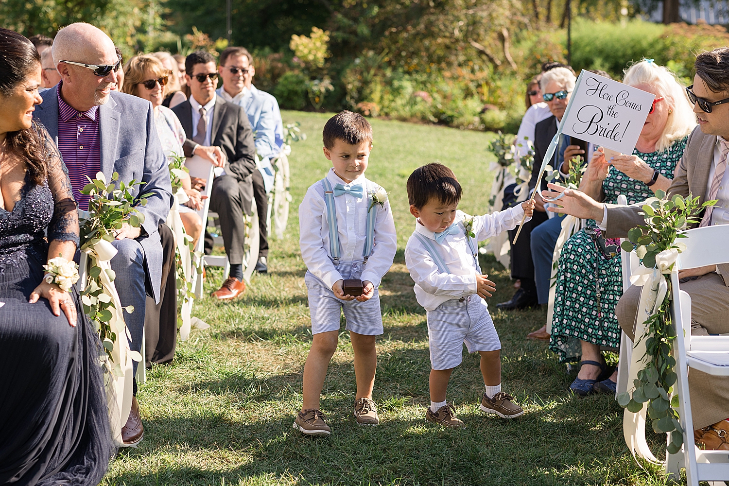 ringbearers walking down aisle