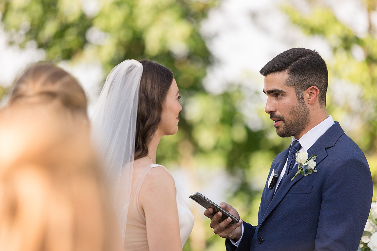 groom reading vows