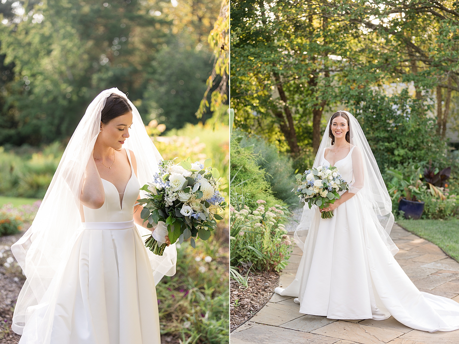 bridal portrait with veil