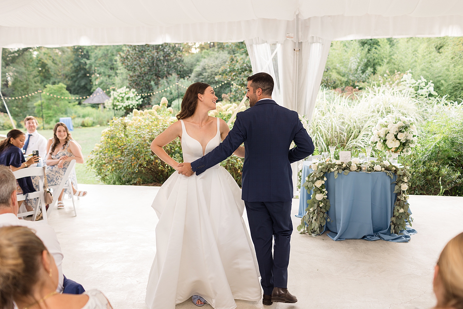 bride and groom first dance