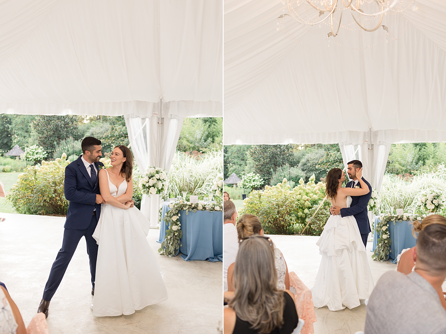 bride and groom first dance