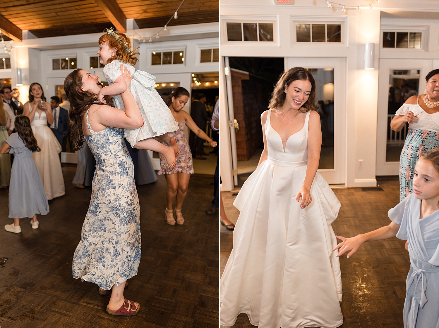 guests dancing during reception