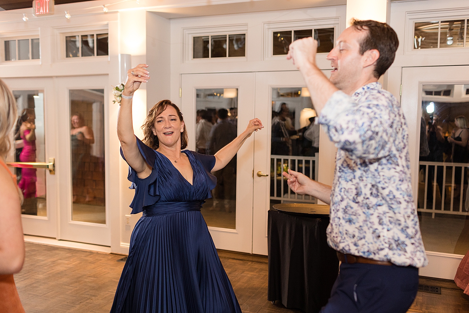 guests dancing during reception