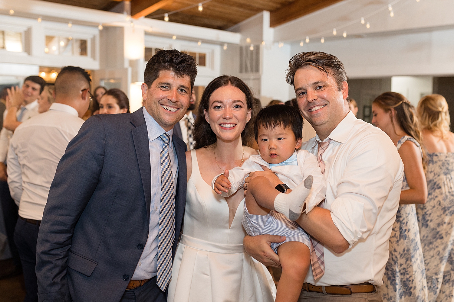 guests smiling during reception