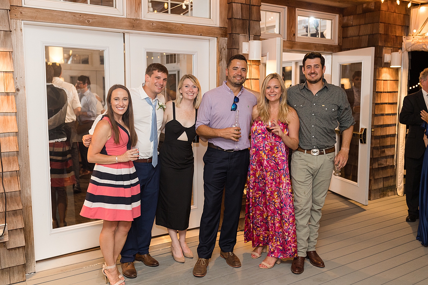 guests smiling during reception