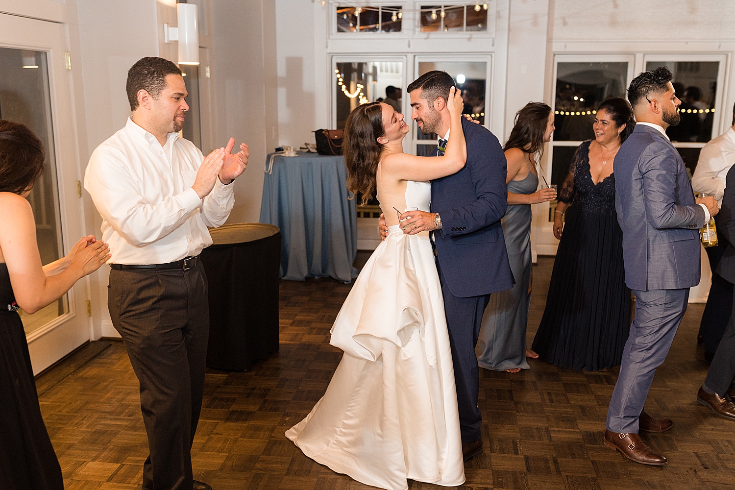 guests dancing during reception