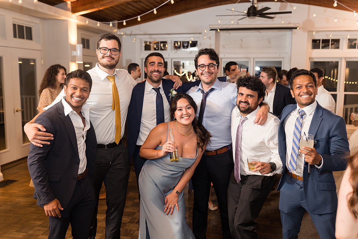 guests smiling during reception