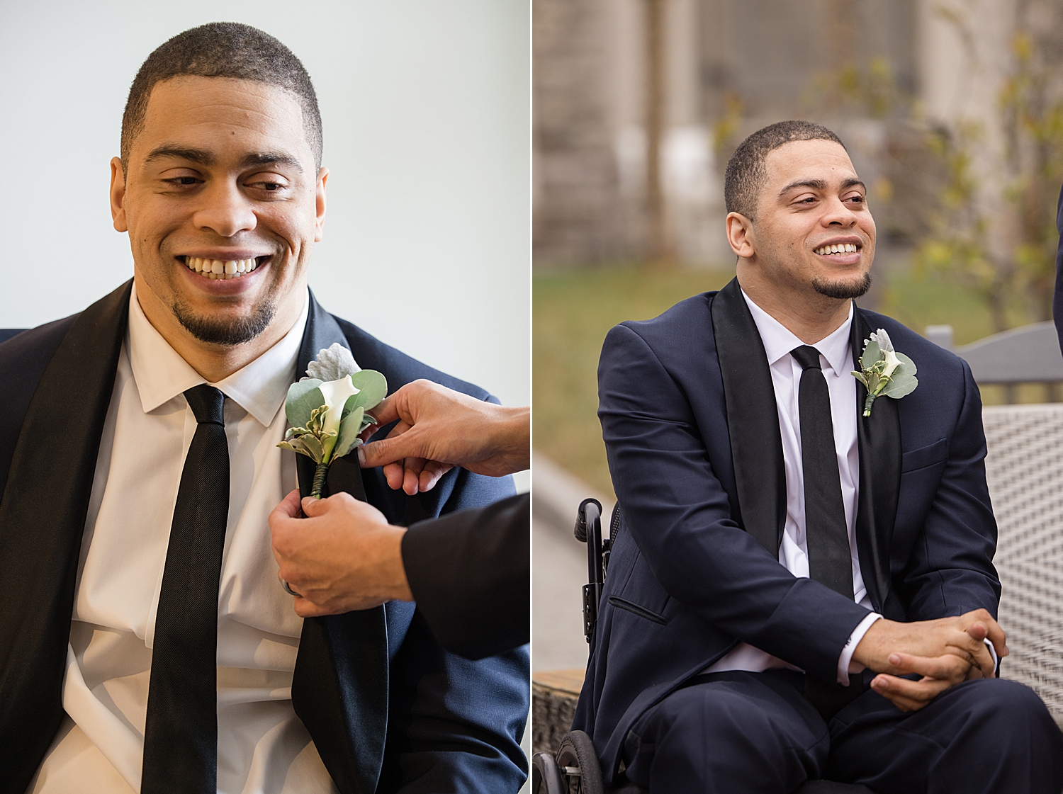 groom portrait boutonniere