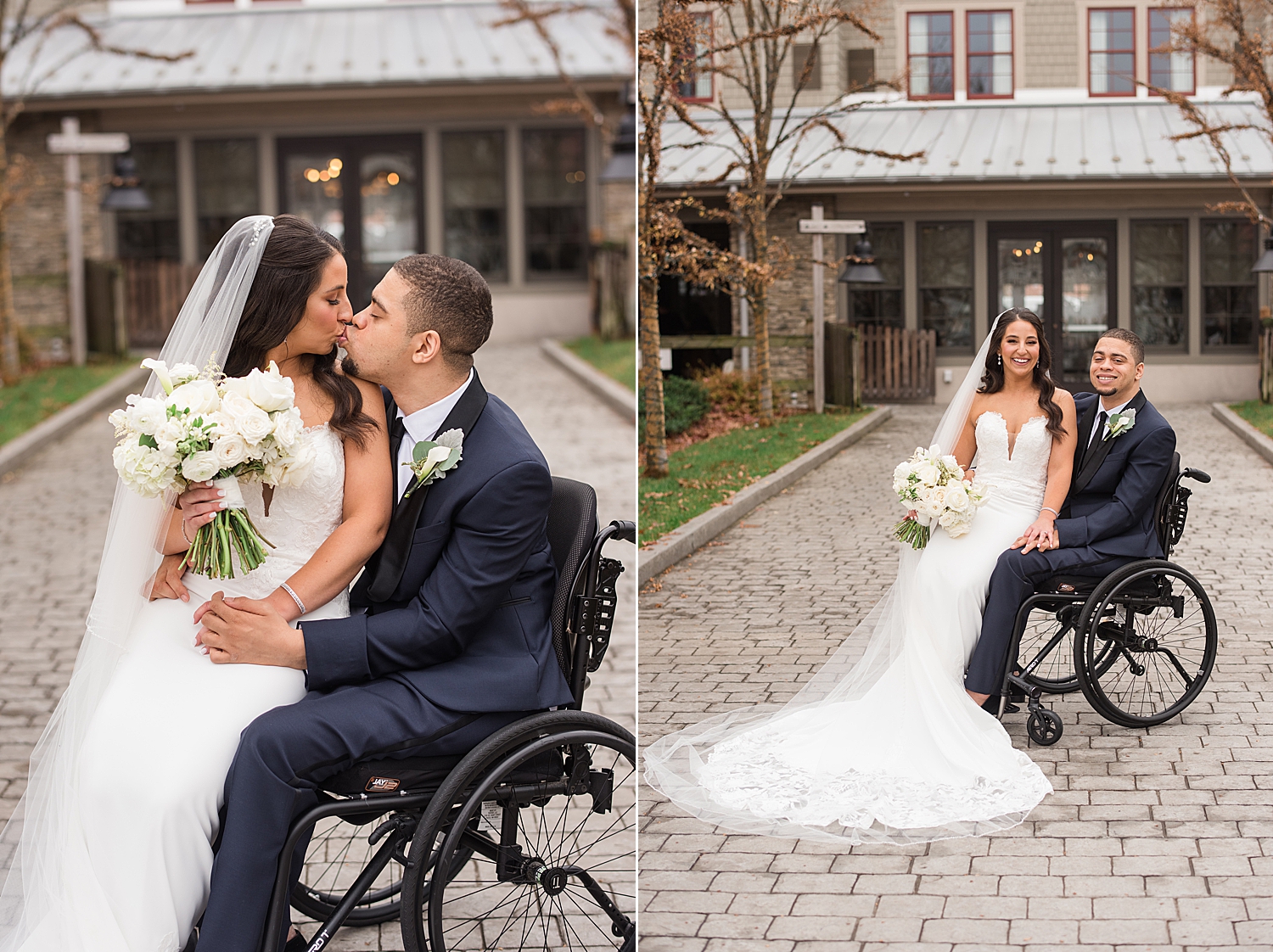 bride and groom portrait wheelchair