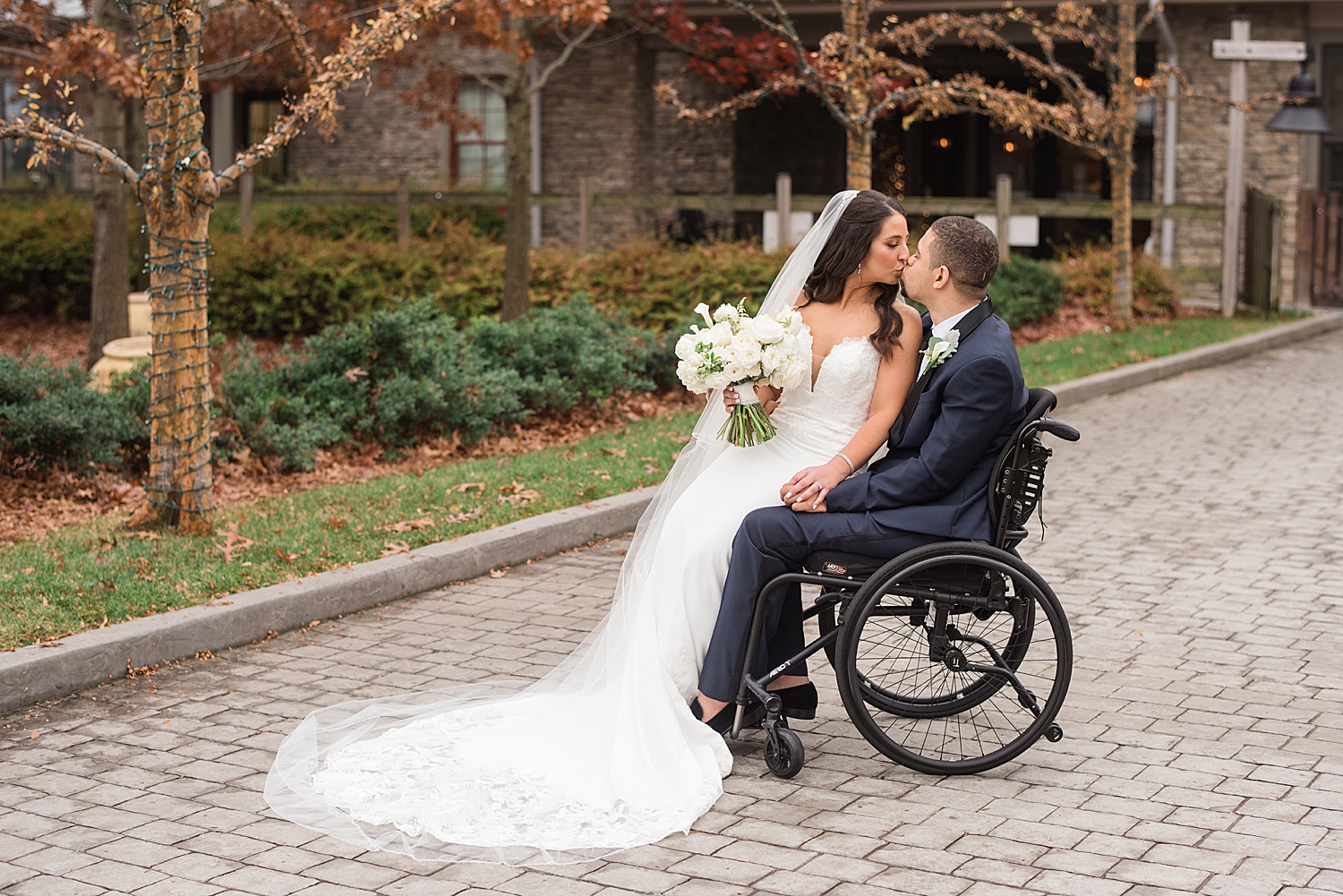 bride and groom portrait wheelchair