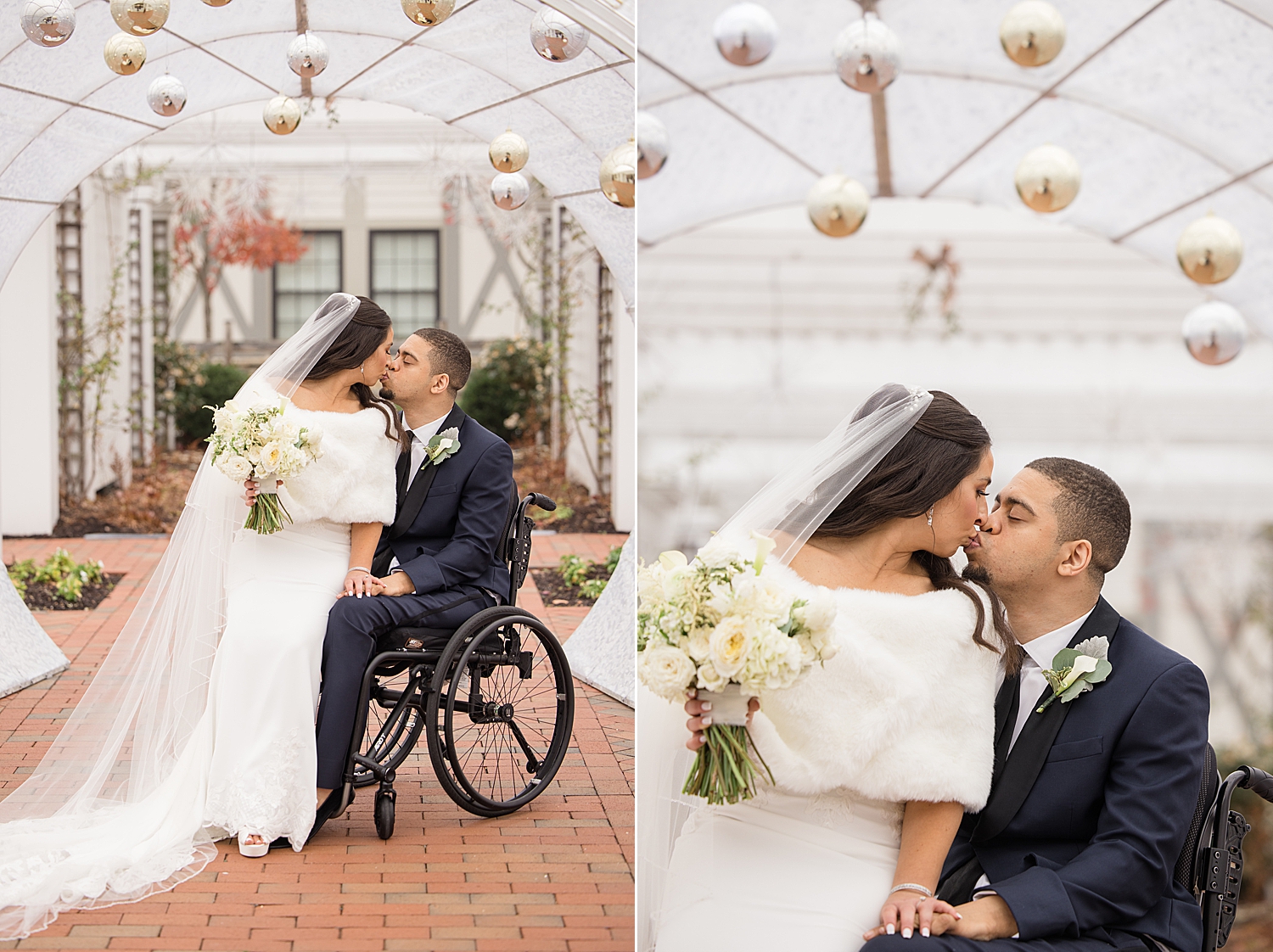 bride and groom portrait chesapeake bay beach club inn christmas