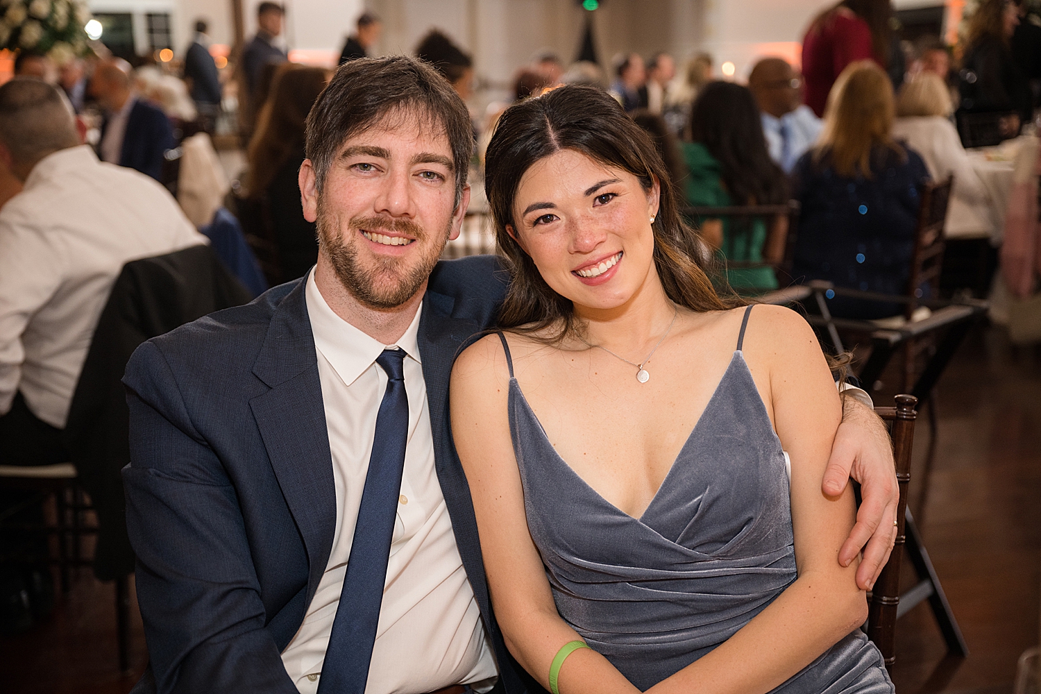 bridesmaid couple candid