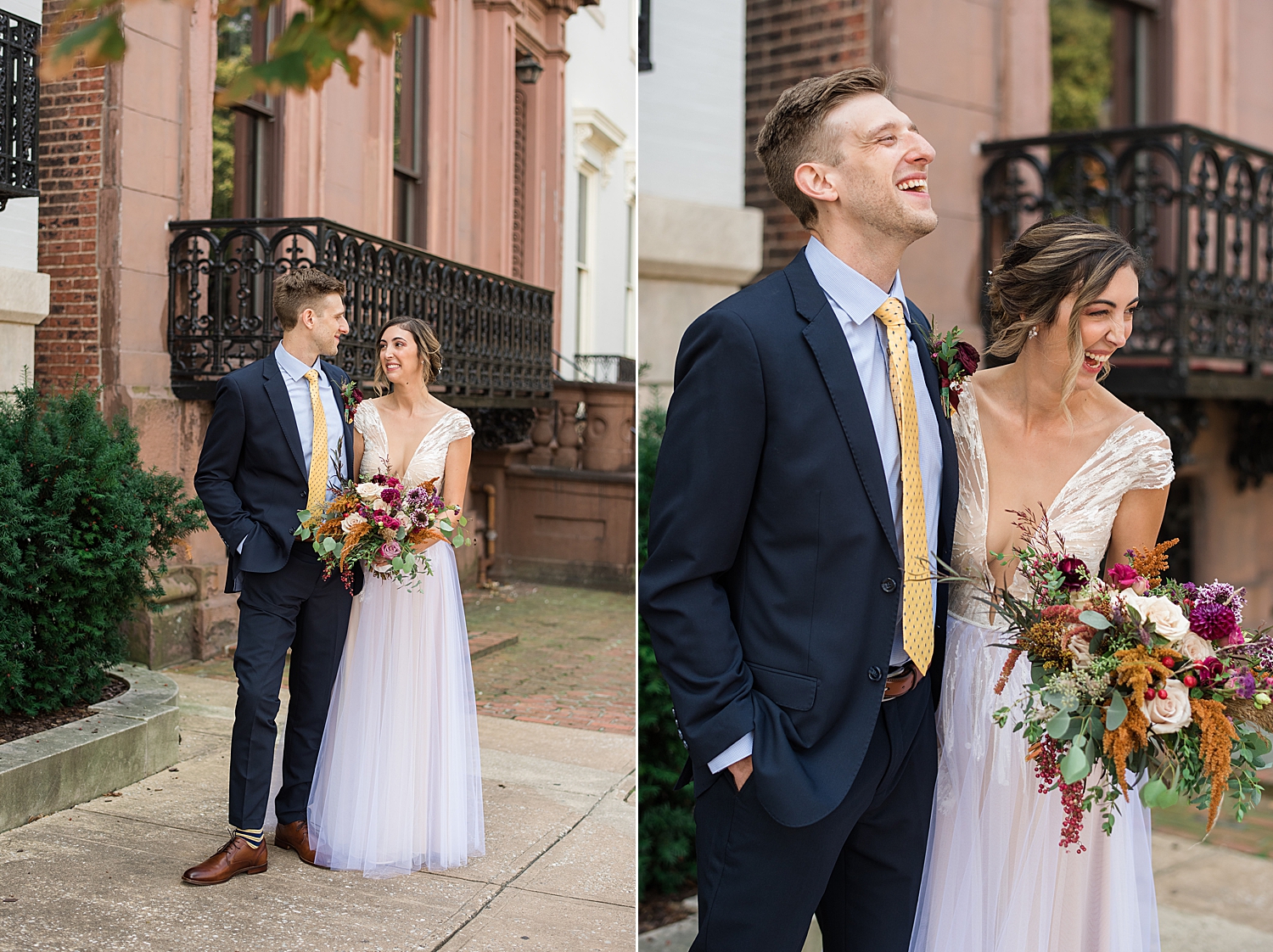 bride and groom portrait baltimore microwedding