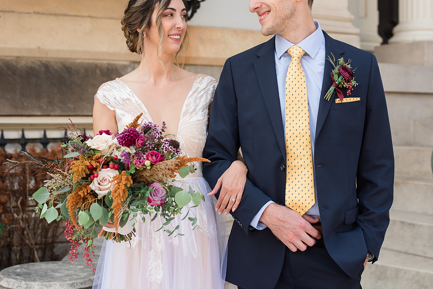 bride and groom portrait baltimore microwedding