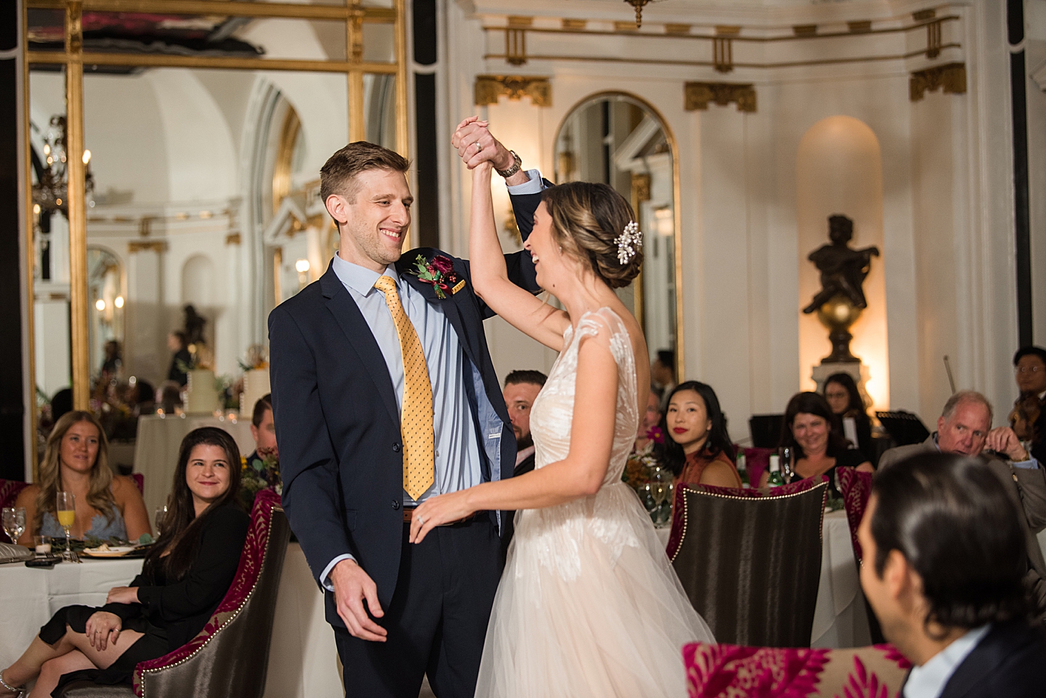 bride and groom first dance