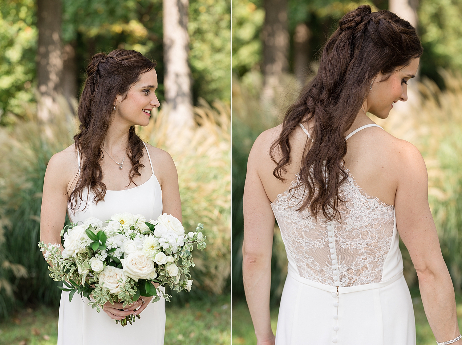 bridal dress details portrait