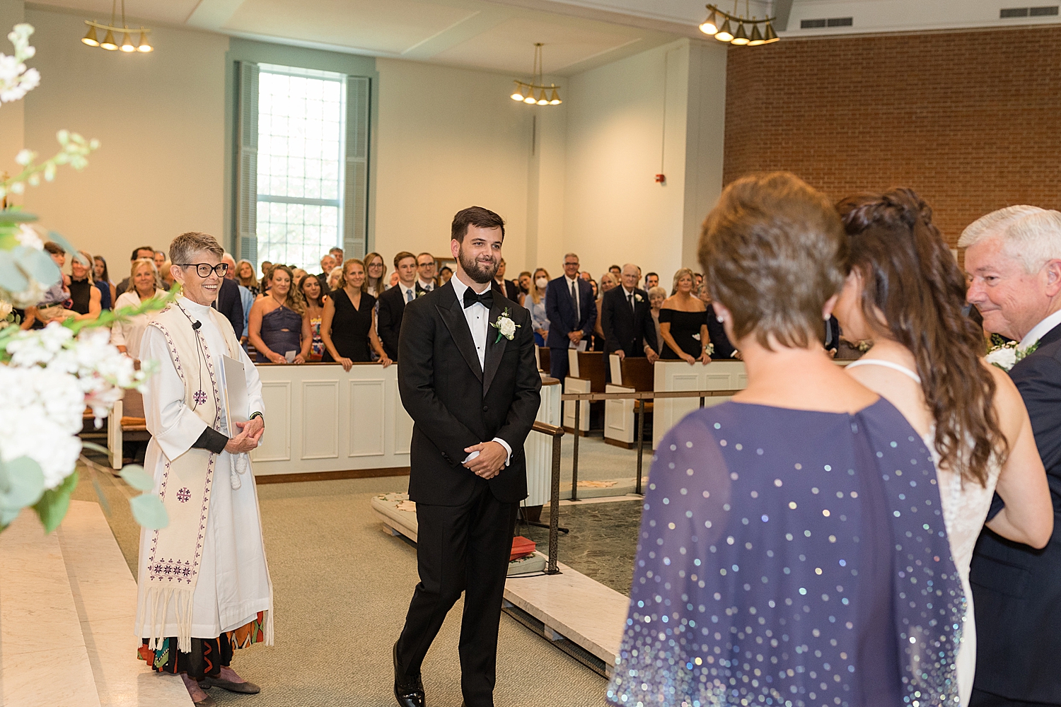 bride enters ceremony