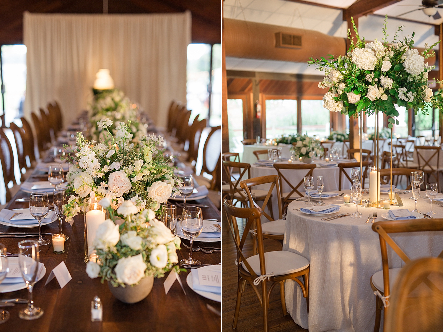 camp letts wedding reception tablescape