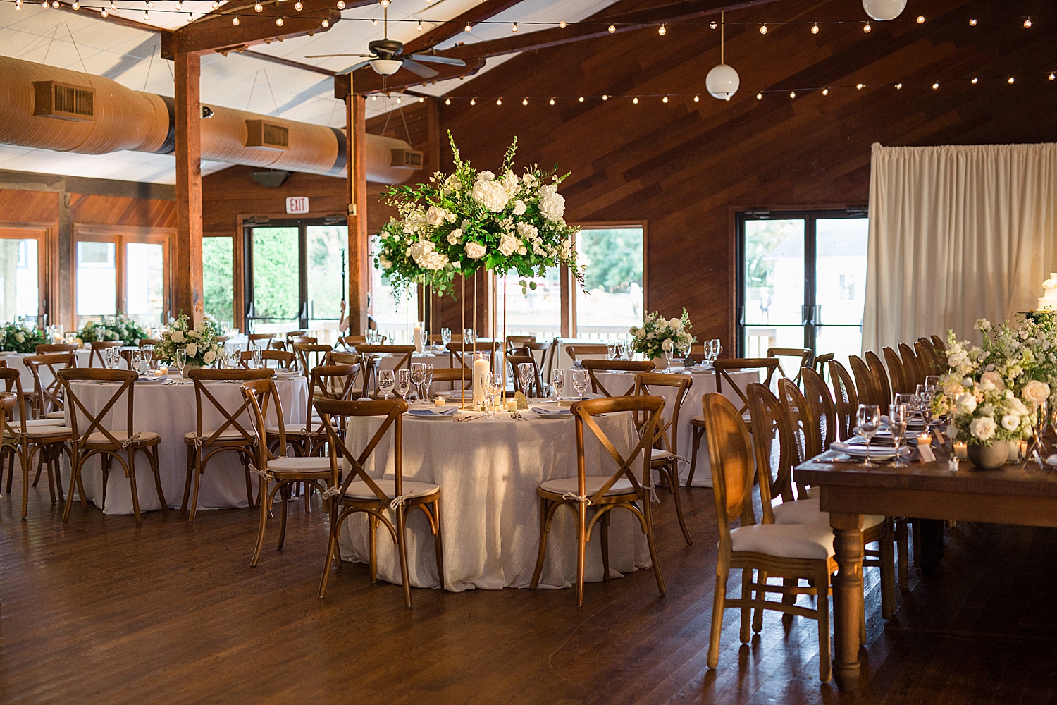 camp letts wedding reception tablescape