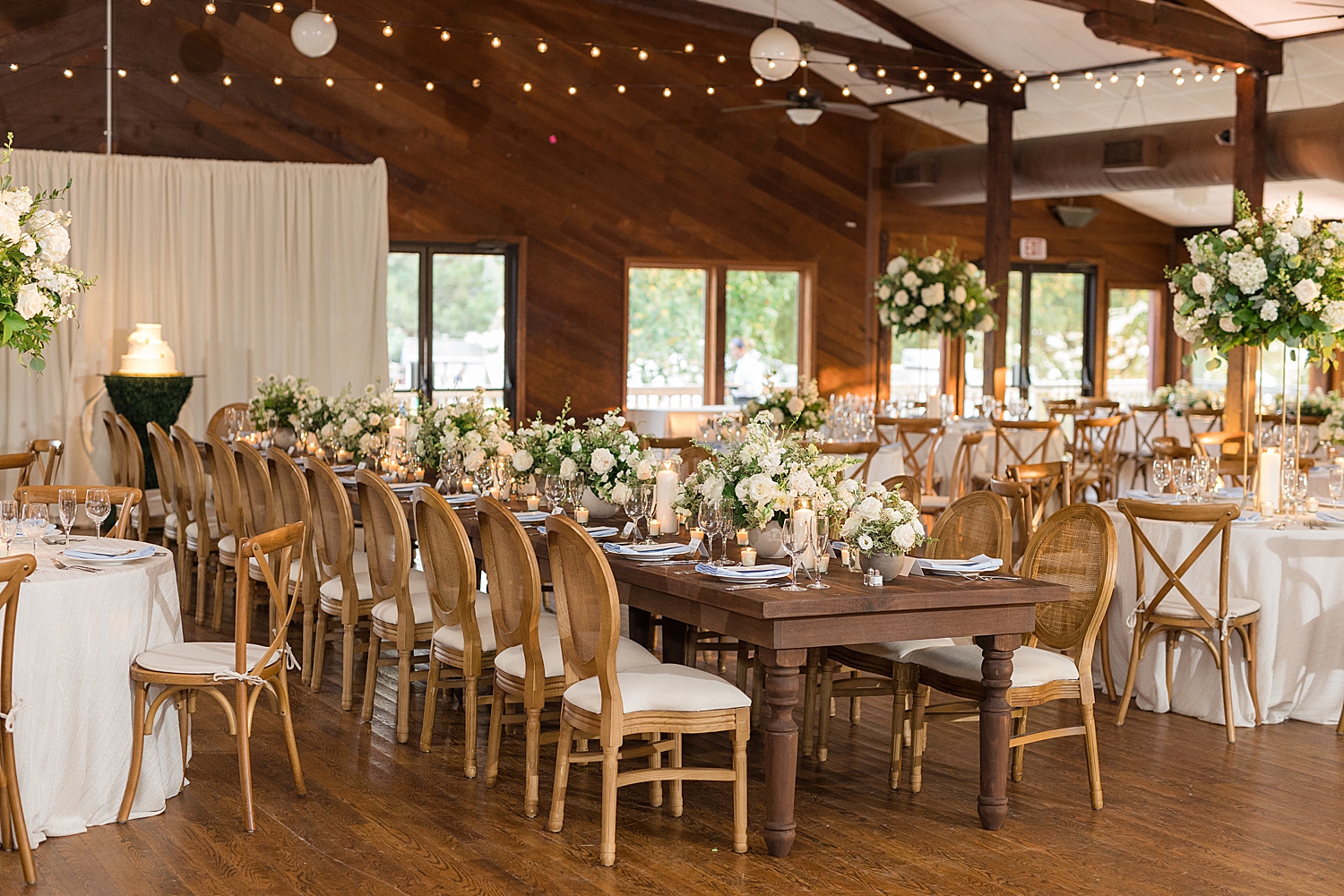 camp letts wedding reception tablescape