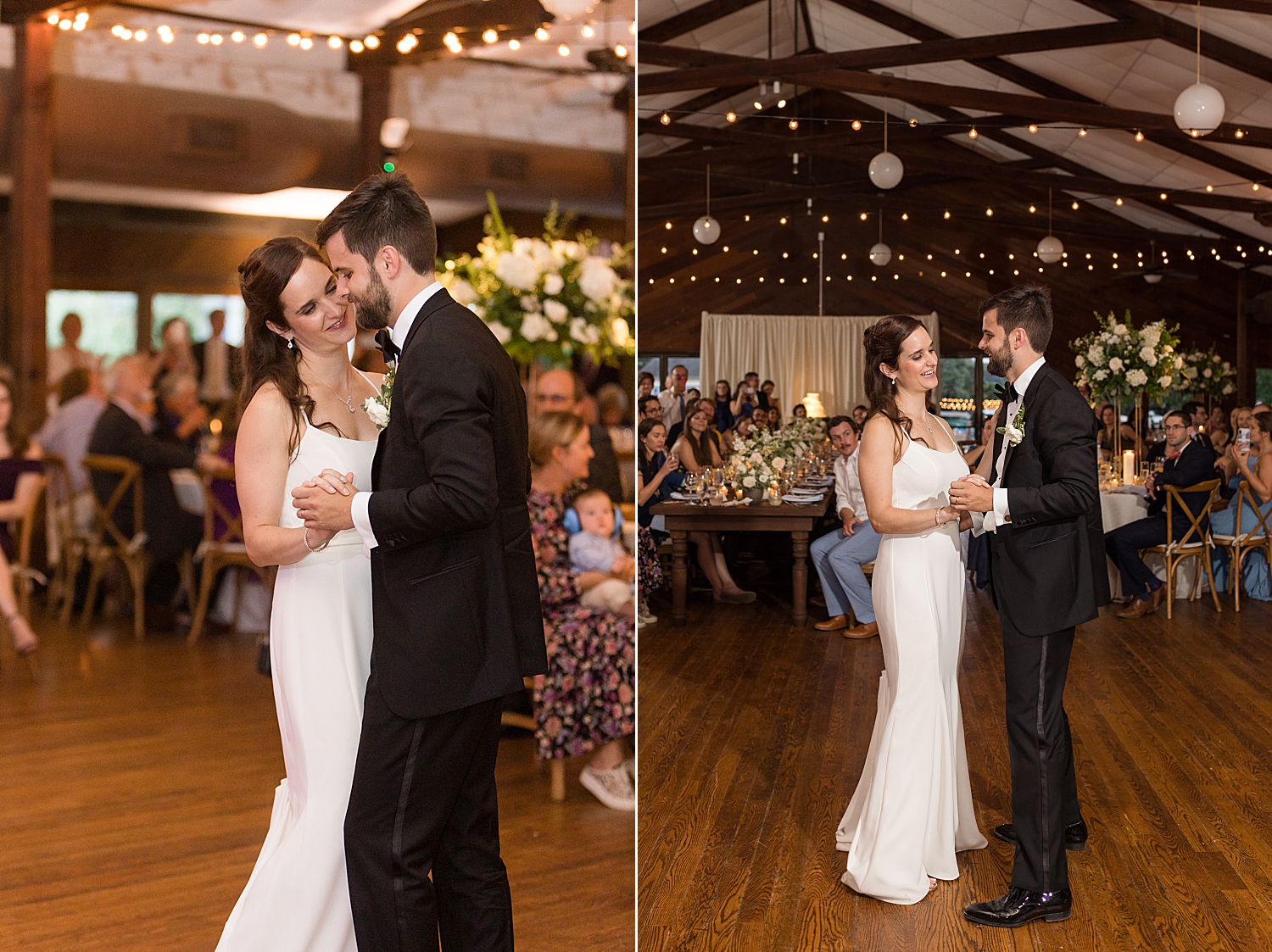 bride and groom first dance