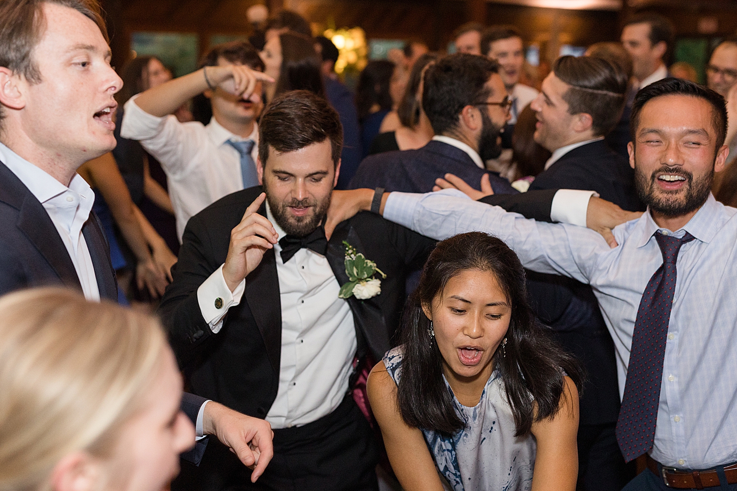 candid guests dancing