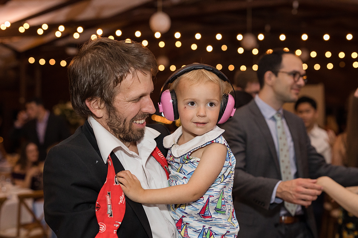 candid guests dancing