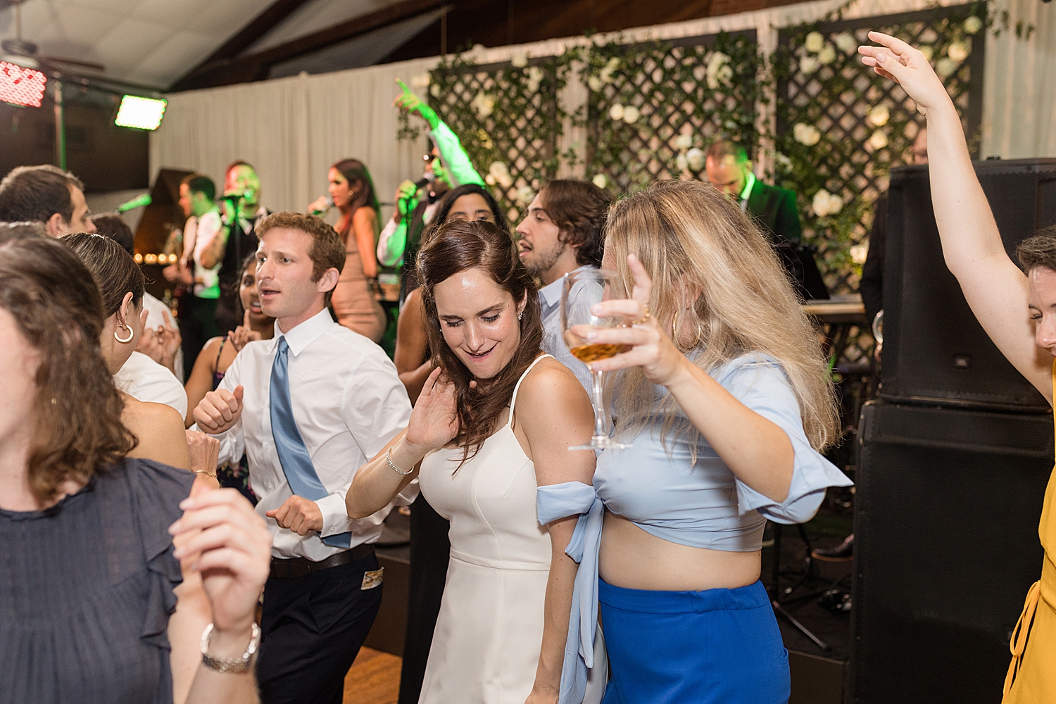 candid guests dancing