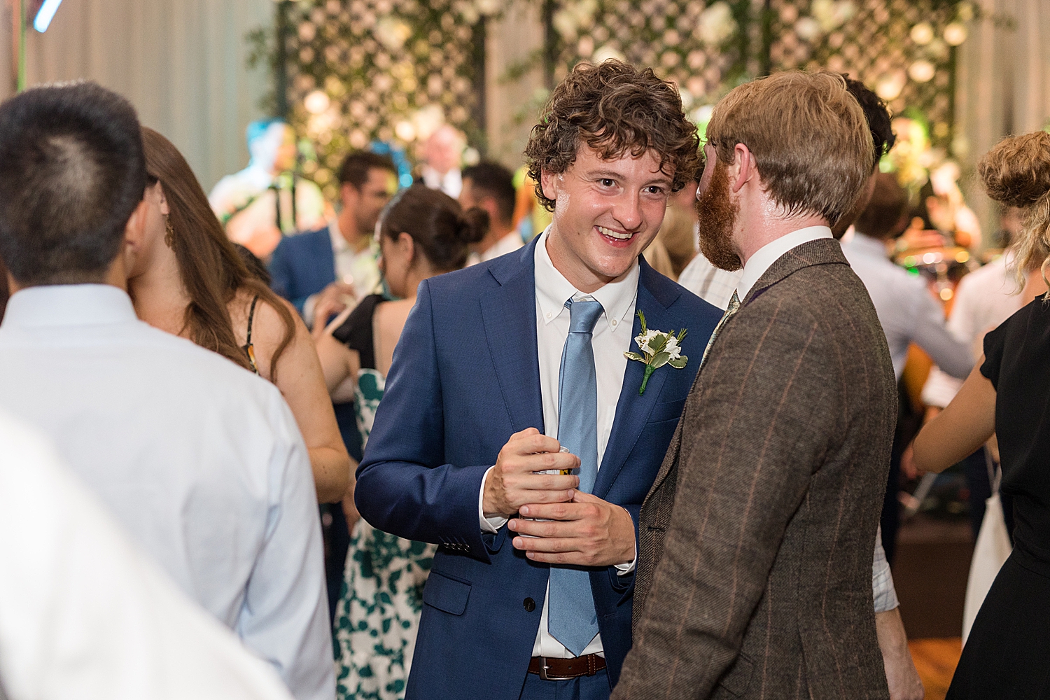 candid guests dancing