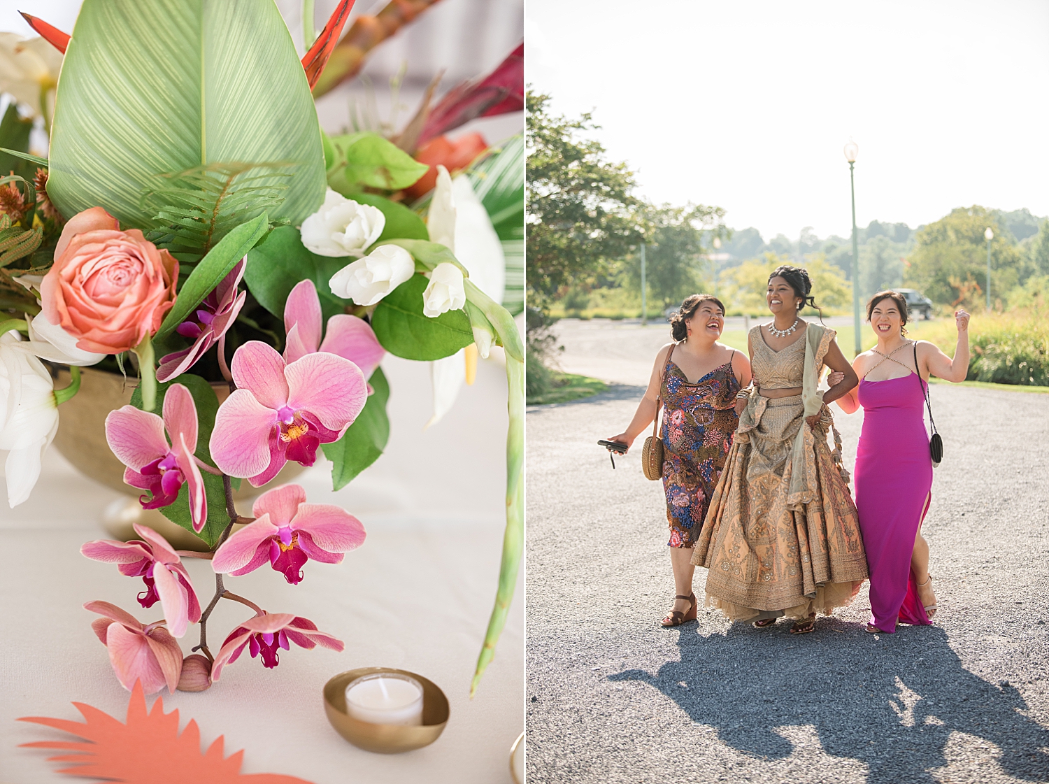 bride walking to venue