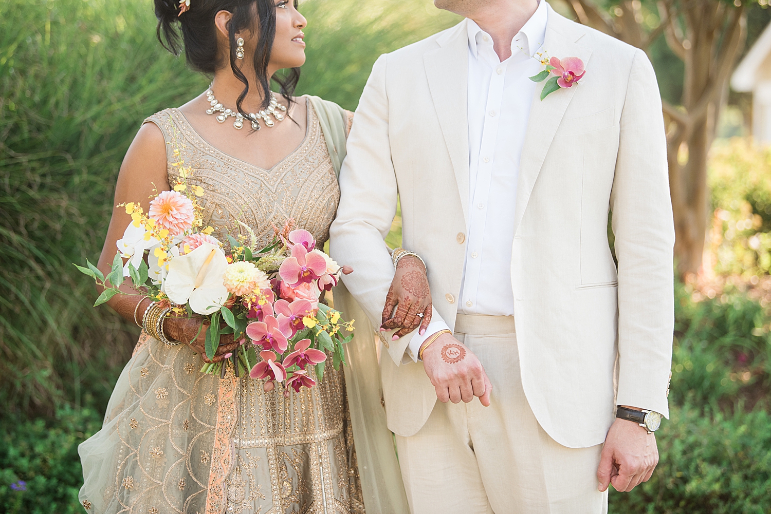 bride and groom details