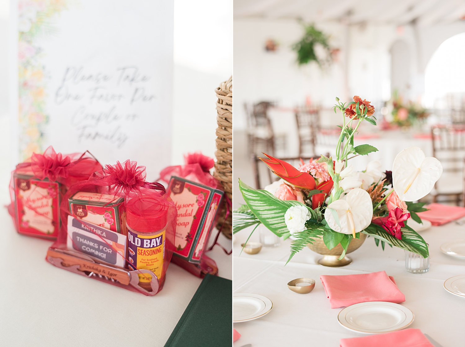 coastal wedding details tablescape