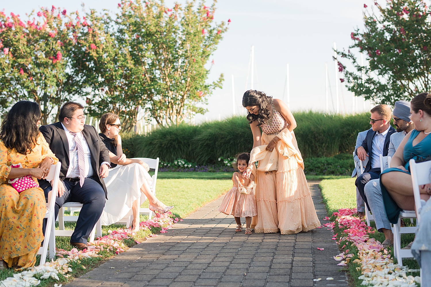 flower girl entering ceremony