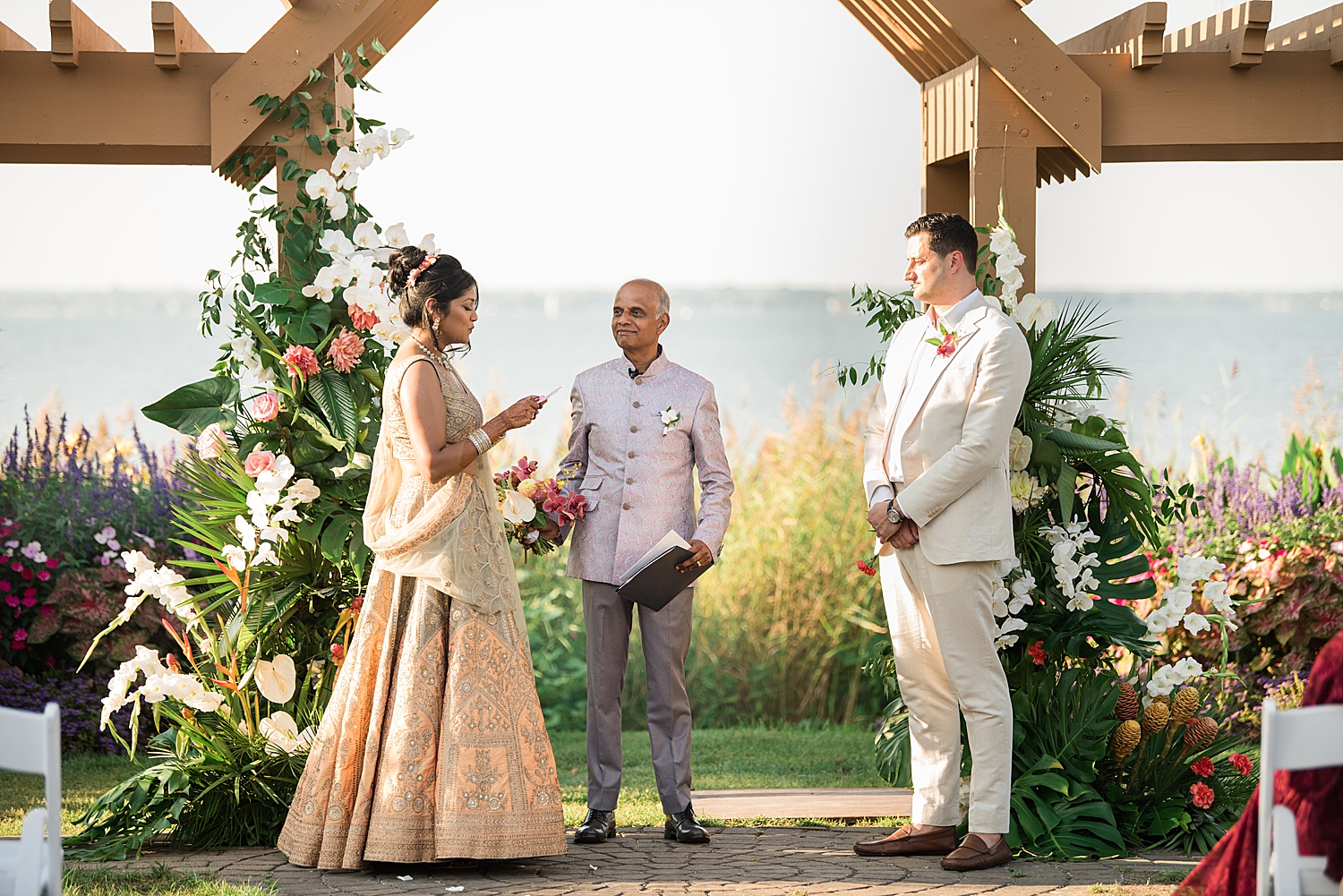 bride and groom vows wedding ceremony